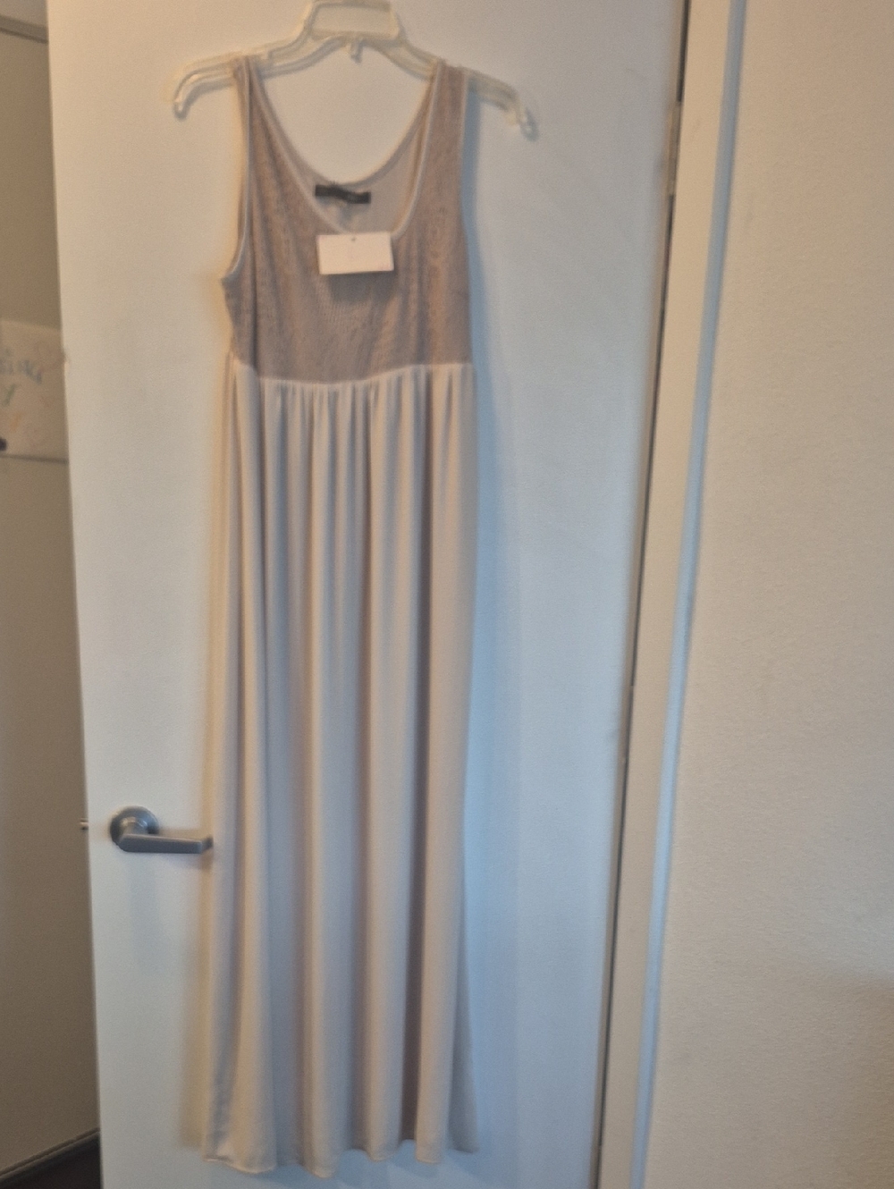 Sugarlips Crochet Bodice Maxi Slip in Light Beige
